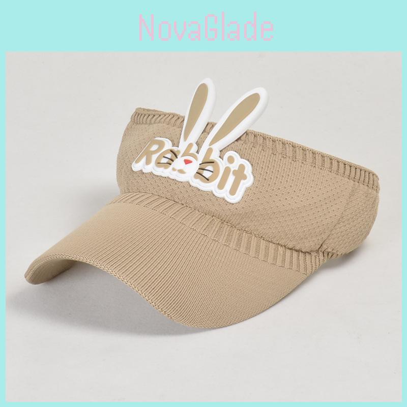 Childrens Summer Cartoon Bunny Sun Hat With Breathable Polyester For Outdoor Play And Sun Protection