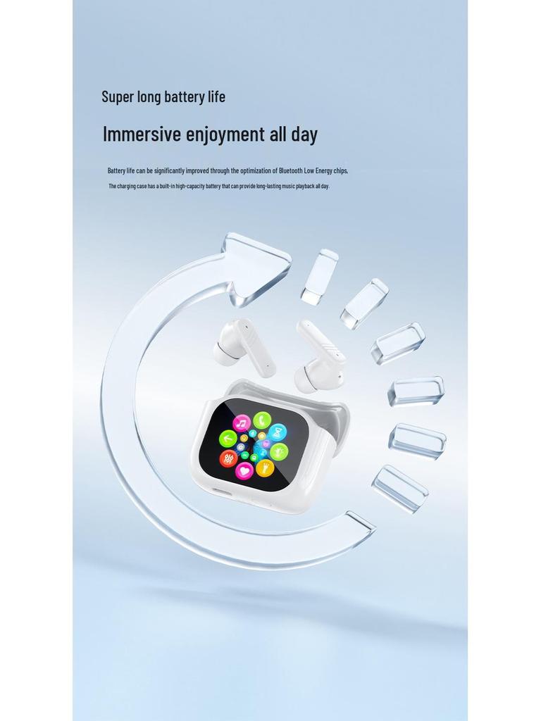 Long-lasting Wireless Bluetooth Noise-Canceling Headphones with Smart Color Screen, Comfortably Wearable for Extended Periods