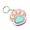 Lovely Claw Shape Stress Relief Keychain Portable Cat Paw Keyring for Anxiety Office Travel Accessories