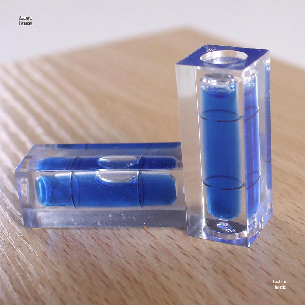 Blue Rectangular Acrylic Spirit Level with Transparent Bubble