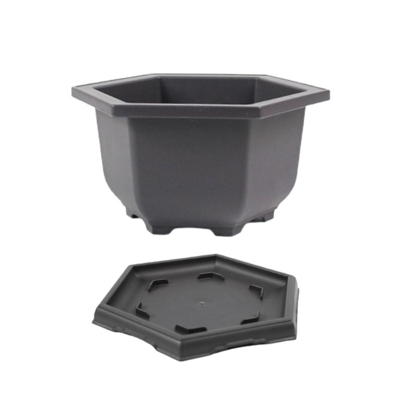 

Hexagonal Flower Pot, Indoor and Outdoor Modern Decorative Planter for All House Plants, Flowers, Herbs