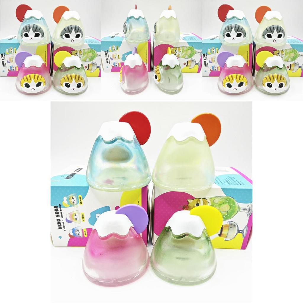 Cute Cat Fortune Sand Fuji Mountain Daruma Jelly Pudding Blind Box Toy Collection