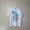 Vintage Michigan Shirt Mens Large Graphic Map Single Stitch USA Made White