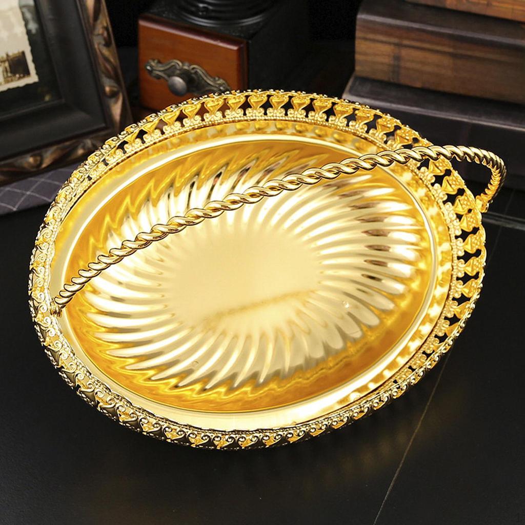 Fruit Basket Bowl,Gold Bowl,Table Centerpiece,Iron Vegetable Storage for Kitchen