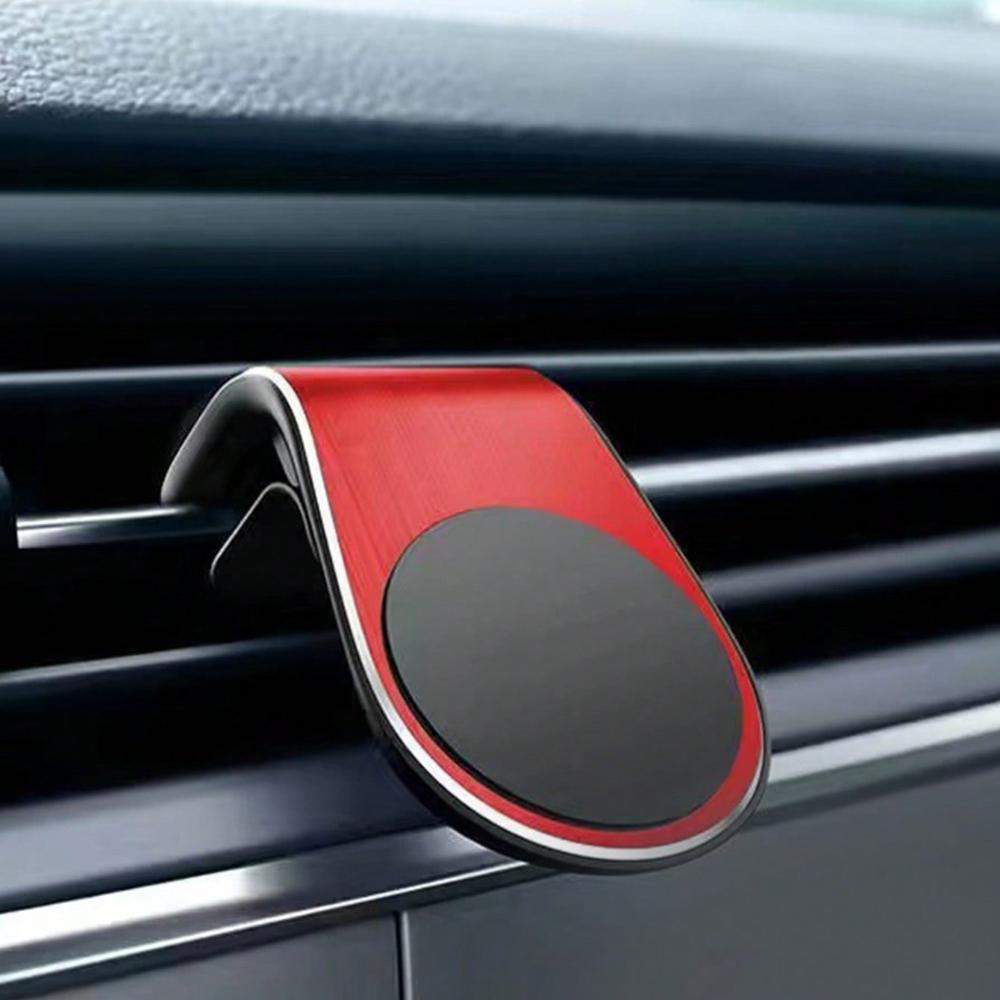 

1 шт. Держатель для телефона в автомобиль, Магнитное крепление для телефона на воздуховод с мощным магнитом для поддержки навигации красный