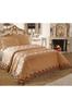Dowry World French Laced Karina Pique Set Cappucino
