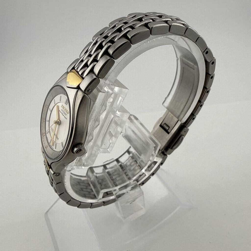 Used CITIZEN EXCEED TITANIUM 3330-C80339 Women's Watch Quartz Working Product Battery Replaced [R425]