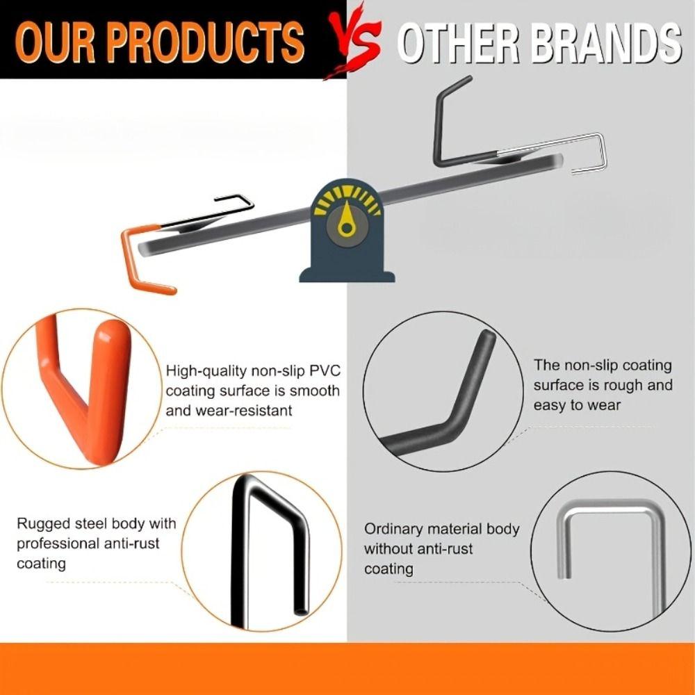 4Pcs Heavy Duty Rafter Hangers Hooks Wall Mounted Garage Ladder Storage Hooks Garden