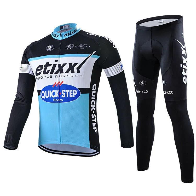 Autumn and Winter Men's and Women's Long-sleeved Velvet Thermal Mountain Bike Riding Clothes Road Bicycle Sportswear Cover