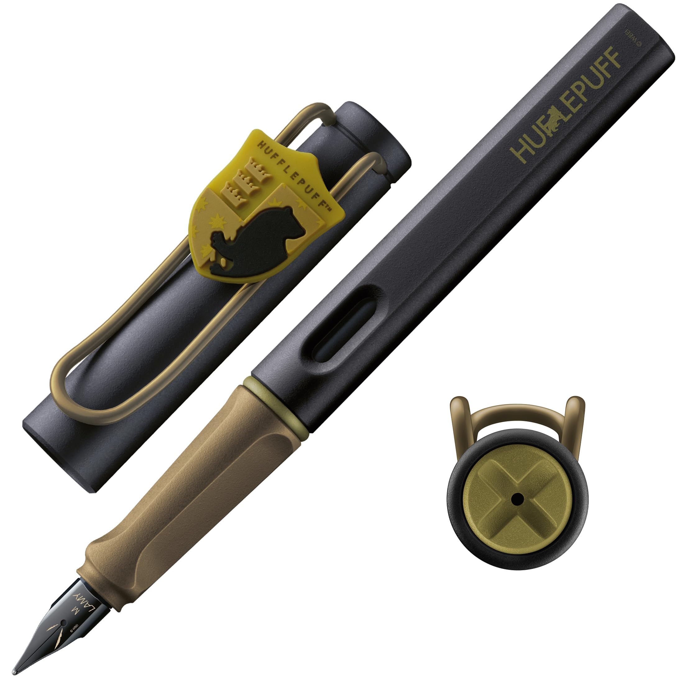Lamy Safari Harry Potter Hufflepuff Fountain Pen – Special Edition Fountain Pen with Family Crest – Extra Fine Steel Nib – Ergonomic Grip – T10 Blue I