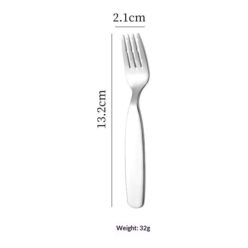 Short Handle Baby Spoon Fork Set BPA Free Stainless Steel Easy to Clean Ideal for Toddler Led Weaning Home Use