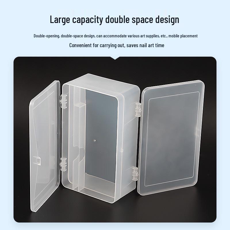 Frosted Double-Layer Japanese Manicure Tool Storage Box