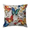 Colorful Butterfly Cushion Pillowcase Printed Polyester 45X45Cm Throw Pillowcover Decorative Sofa Cushion Pillowslip Home Decor