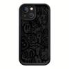 Super cool black graphic phone case for iPhone 15 14 13 12 11 x XR Xs SE2 SE 8 7 plus pro Max mini silicone back cover
