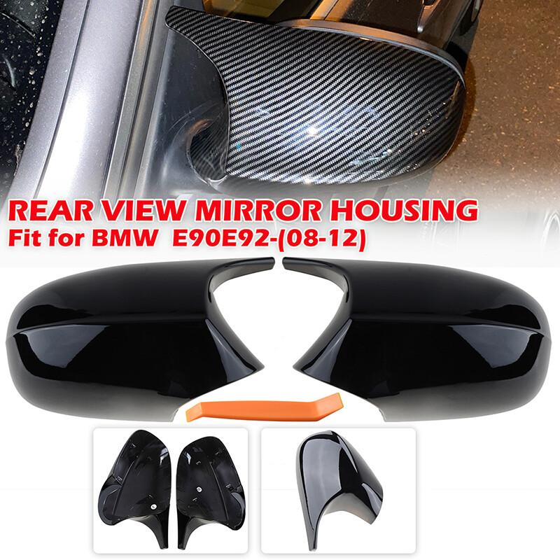 Fits BMW E90 E92 LCI 328i 335i 2009 2010-2011 M3 Style Mirror Cover Gloss Black