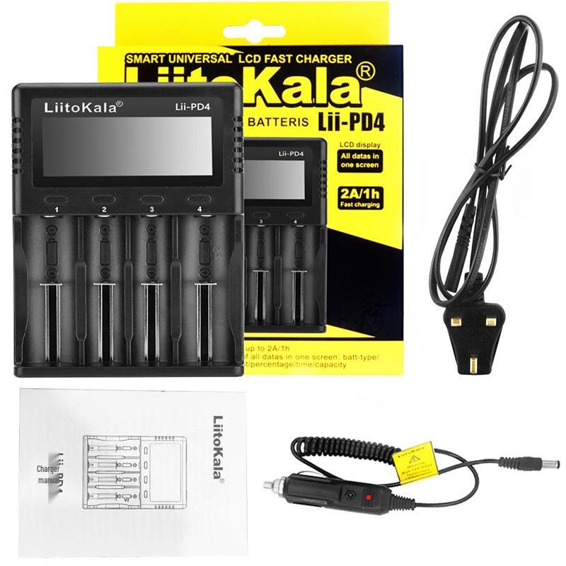 Dual-Slot Charger for 18650/26650 Lithium, AA/AAA Ni-MH, & 3.2V LiFePO4 Batteries
