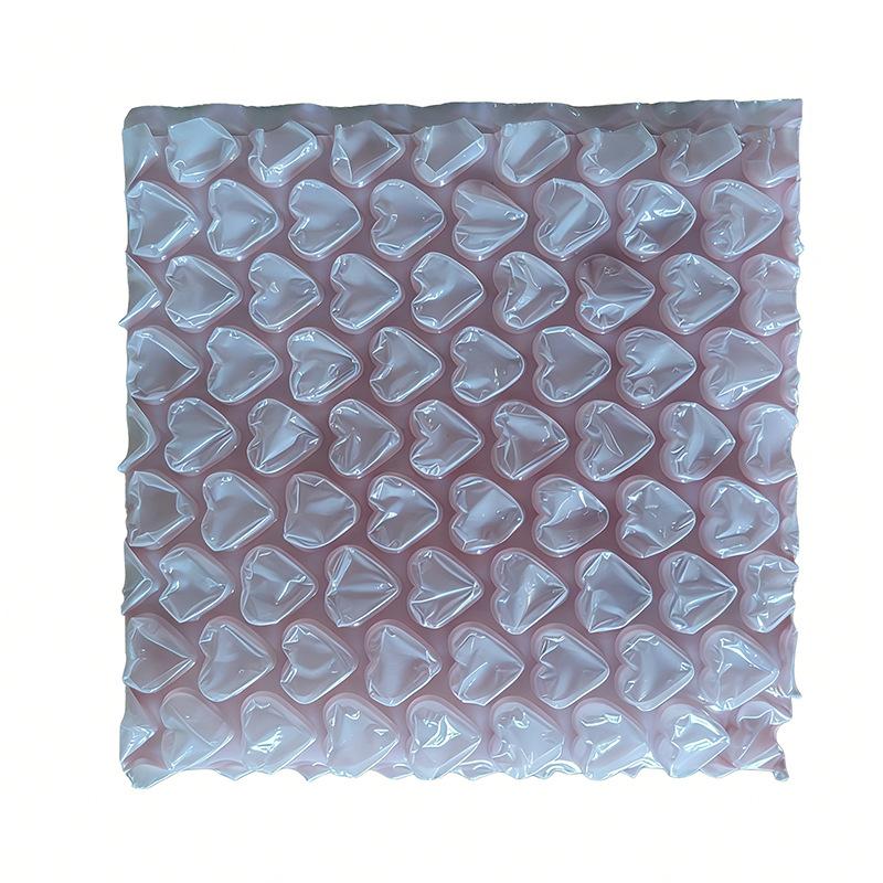 Buffer Packaging Heart Bubble Wrap Bubblewrap Bubble Paper Foam Roll for Packaging Buffer Wrap Pouch Shockproof Pressure Resistant Plastic Film Bag