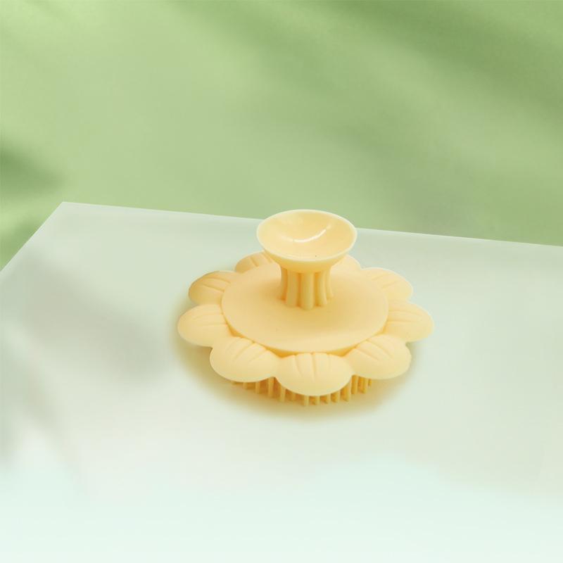 

Силиконовая щетка для мытья шампунем для младенцев, мягкая силиконовая щетка для душа для мальчиков, щетки для мытья волос, массажные щетки, расческа для протирания жёлтый