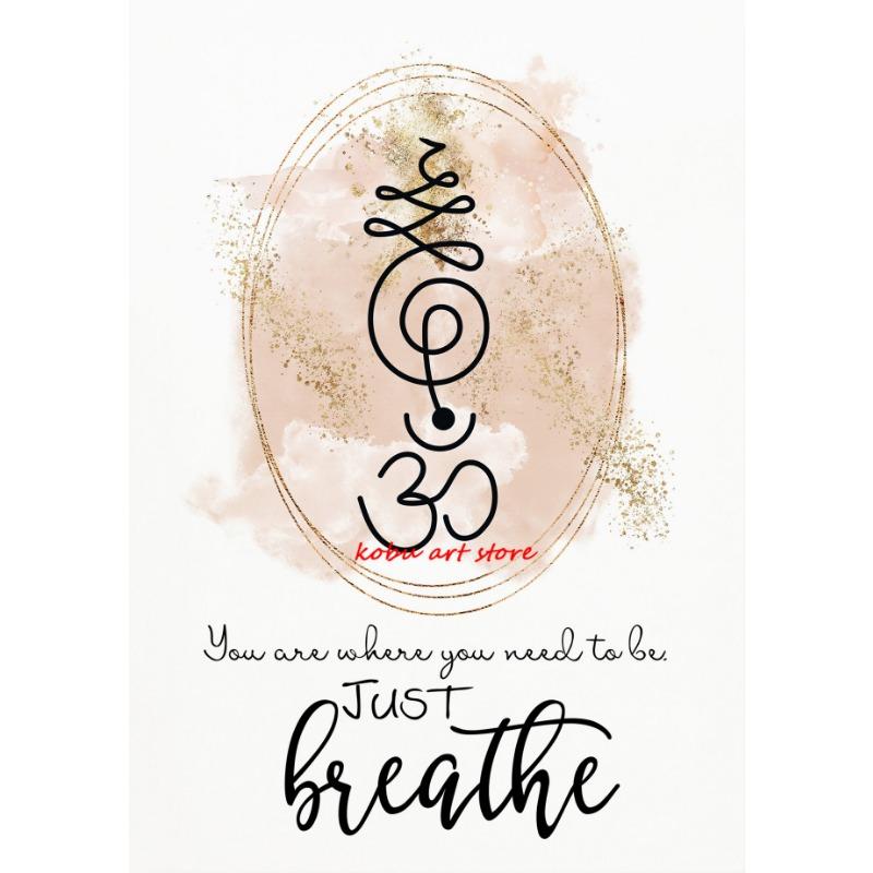 Yoga Lotus Flower Buddha Quotes Canvas Painting Spiritual Gift Wall Art Poster Prints for Meditation Room Yoga Studio Decor