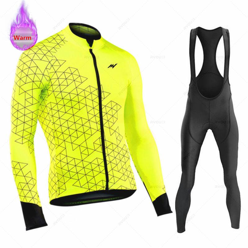 2026 Winter Velvet Warm Morvelo Cycling Jersey Sets Men Thermal Fleece Bicycle Clothing Road Bike Shirt MTB Uniform Ropa Ciclismo Warm Bib Pants