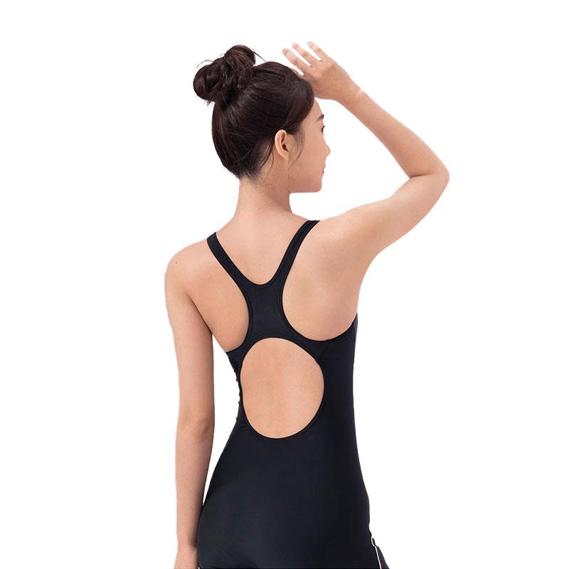 Li Ning One Piece Swimsuit Women's Gray Black ASLT062-13