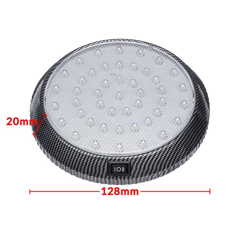 12V 46 LED Car Round Ceiling Dome Roof Light Interior Light Lamp On/Off Switch For Camper Van Caravan Motorhome Boat RV 1PCS