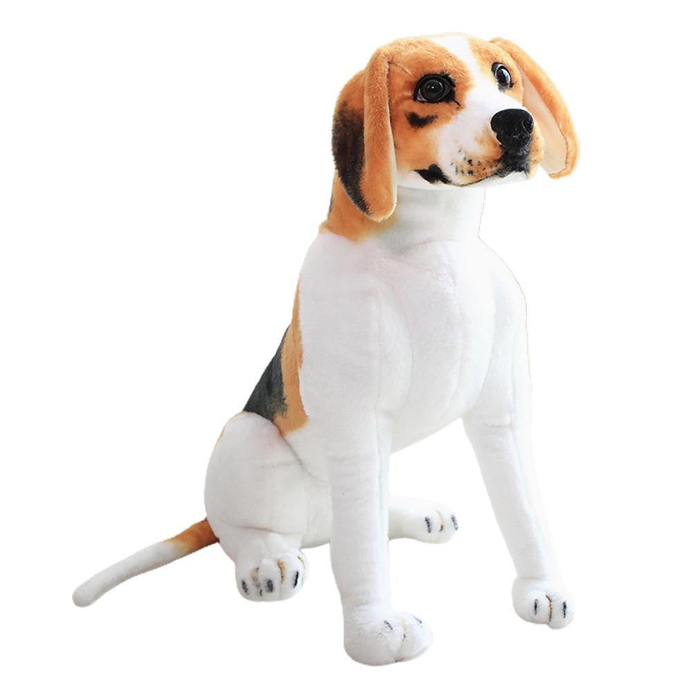 Cute Sitting Dog Plush Soft Stuffed Animal Fluffy Toy Kids Accompany Toy Throw Pillow Decorative