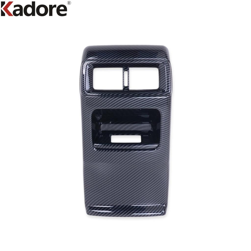 For Honda CRV CR-V  2024 Carbon Fiber Car Armrest Box Rear Air Condition Vent Outlet Cover Trim Interior Accessories