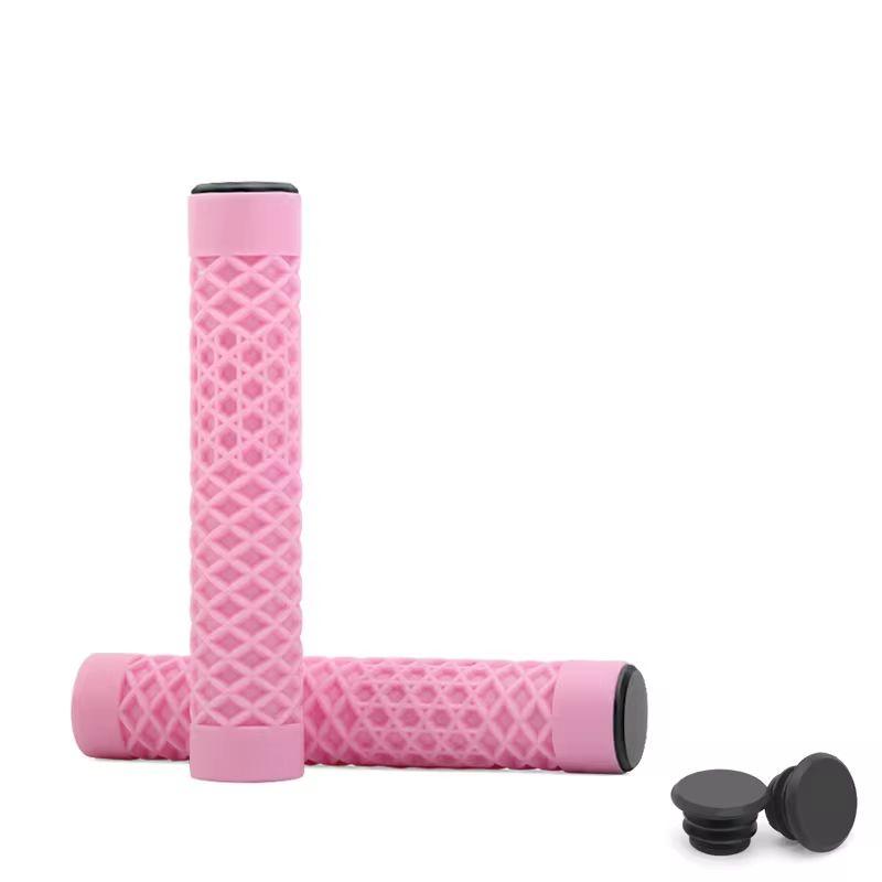 

1 пара ручек для руля велосипеда, удлиняющие нескользящие мягкие резиновые ручки для горного велосипеда, для руля 22,2 мм, скутера, трехколесного велосипеда BMX розовый