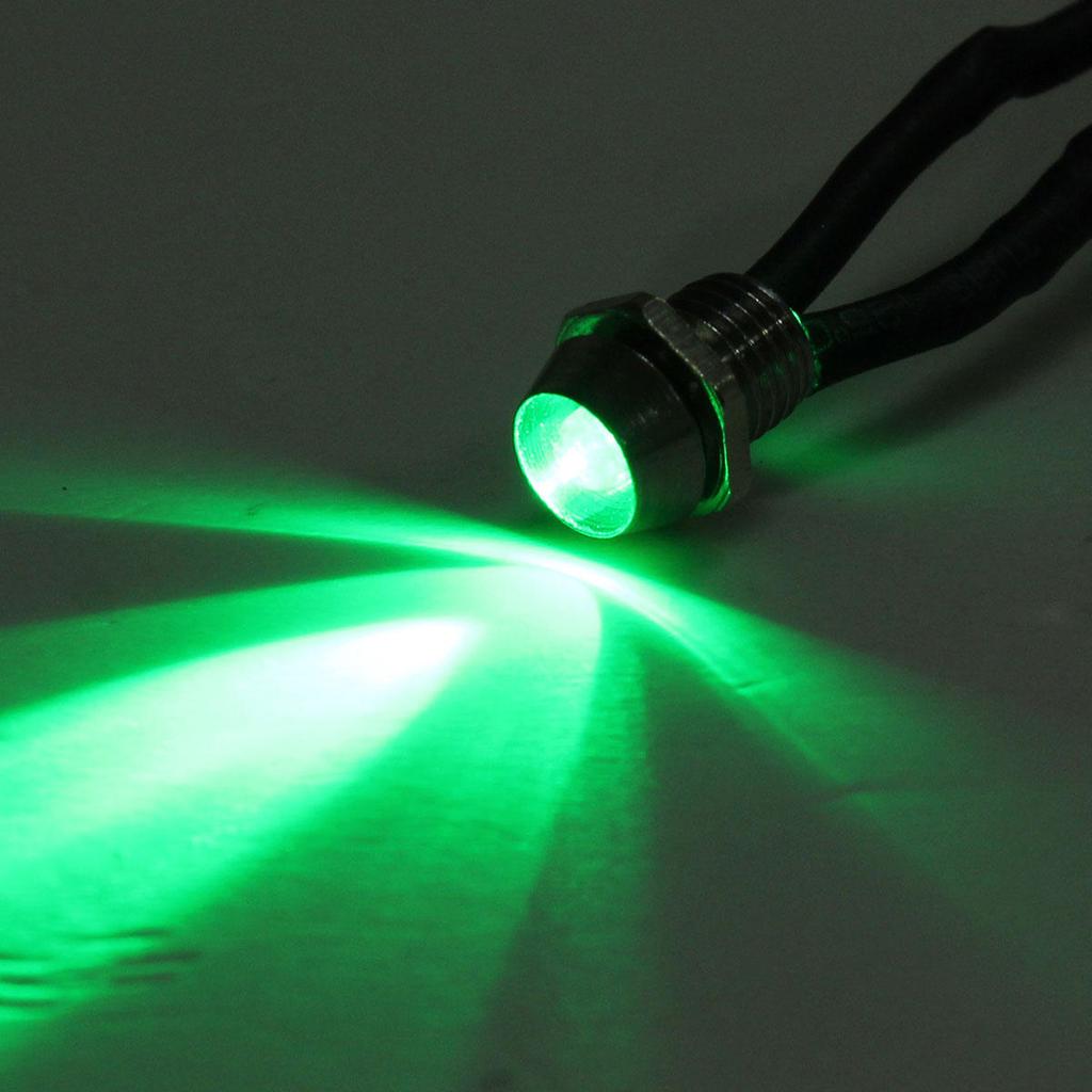 LED da 20pc da 5mm con cavo da 20 cm DC 12V pronto per cablaggio + 5mm anelli di montaggio a LED da 5 mm