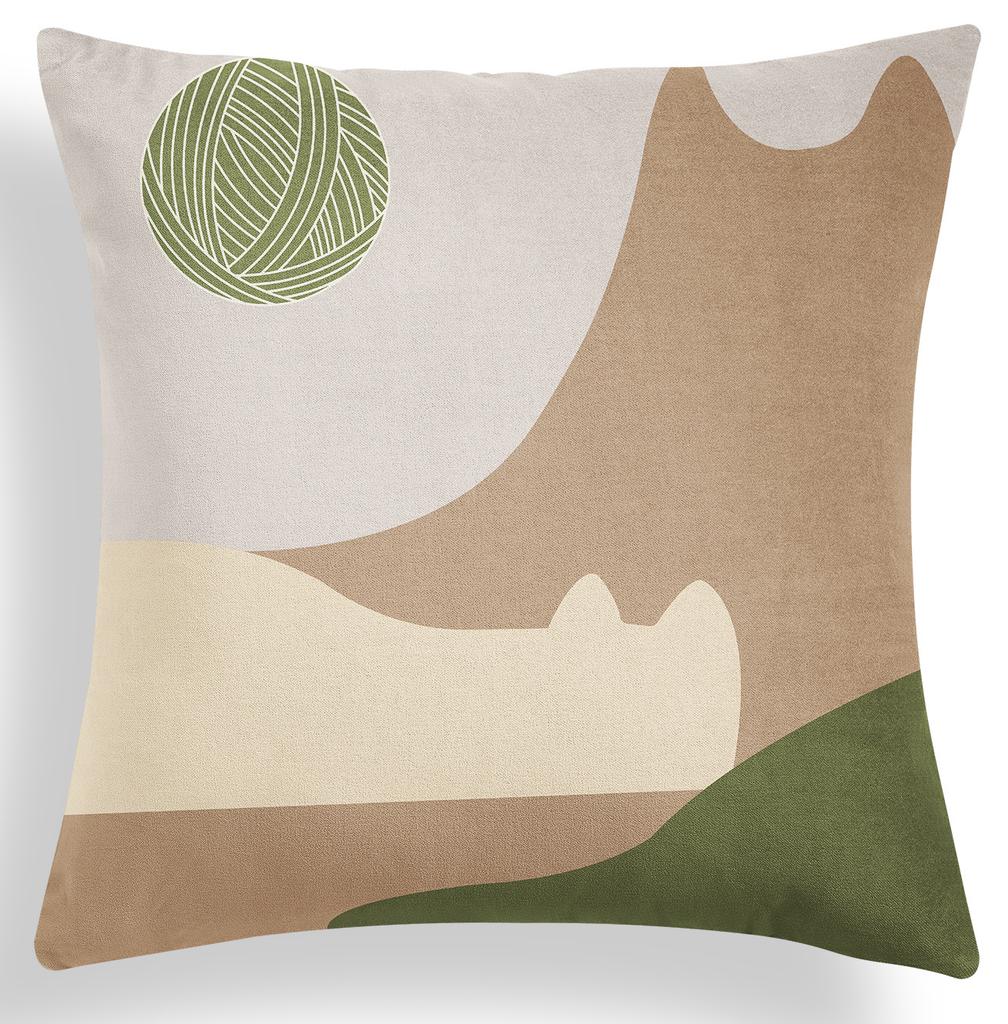 Nordic Geometric Green Pillow Cover Summer Plant Sofa Pillow Cover Cushion Cover Premium Durable Quality Useful