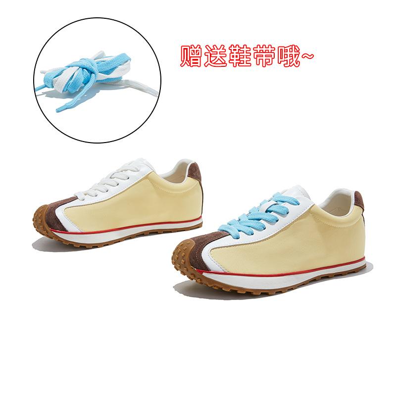 

Live stream colorful waffle shoes spring new casual height increase sports training shoes fashion Forrest Gump shoes women 35 жёлтый