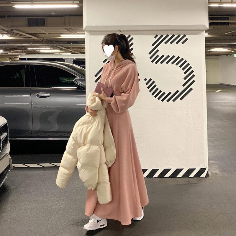 Lässiger Sport-Zweiteiler, Kapuzenpullover für Damen für Frühling und Herbst, Rock mit hoher Taille, Modischer Zweiteiler