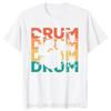 Drummer Vintage Evolution Of Unisex Drumsticks Drumset Drum Set Tshirt Tees Cotton I Destroy Silence Drumming Tshirts Unisex Clothes