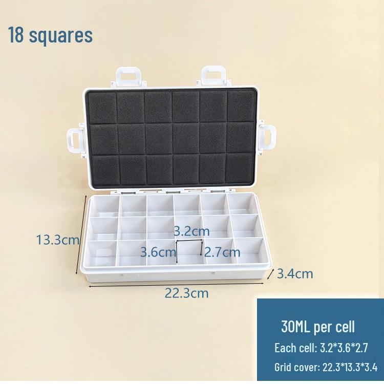Flip-Top Gouache Acrylic Paint Box with Palette & Storage