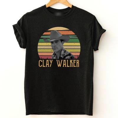 Vintage Clay Walker Music Star Cotton Full Size Black Unisex Shirt AG216