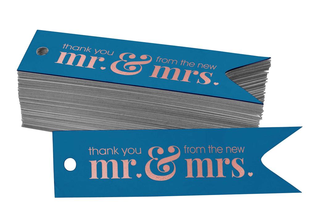Inkdotpot Pack Of 100 Thank You From The New Wedding Favor Paper Tags Craft Real Gold Foil Hang