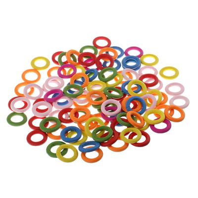 100 Stück verschiedene Holzringe, Schlaufen, Kreisverzierungen zum Basteln, 20 mm