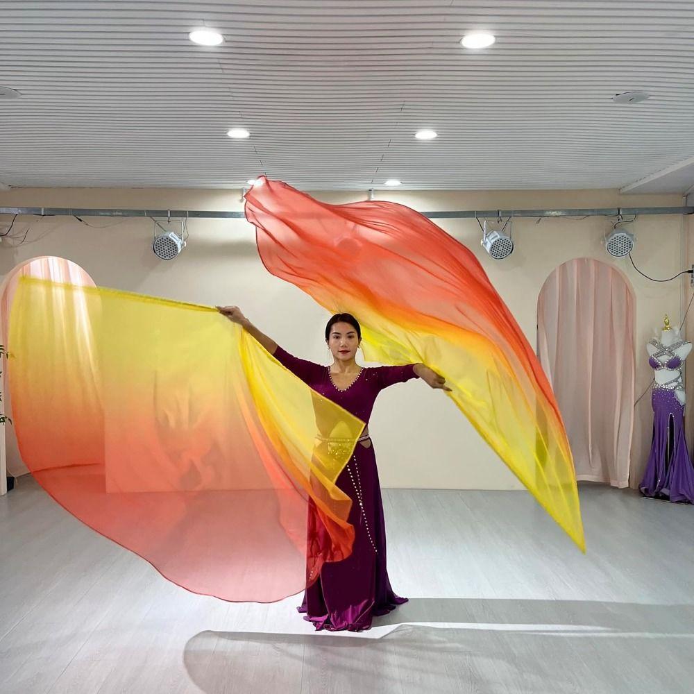 with Telescopic Sticks Belly Dance Accessories Props Scalable Rods Colorful Scarves Flag