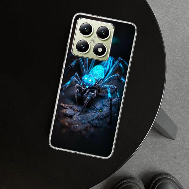 Schwarze Witwe Spinne Insekt Handyhülle für Xiaomi Redmi Note 15 14 13 12 11 Pro Plus 14S 12S 11S 11T 11E 10S 10 Personalisiert F