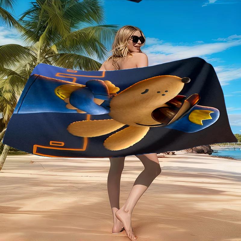 Dog Man And Friends Adventure Beach Towel, Quick-drying, Easy to Care for, Suitable for Both Fitness and Beach Vacations,Sports Essential