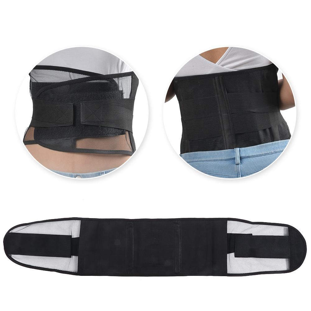 Breathable Adjustable Waistband Sports Fitness Waist Abdomen Support Correction Fixing BeltL Black