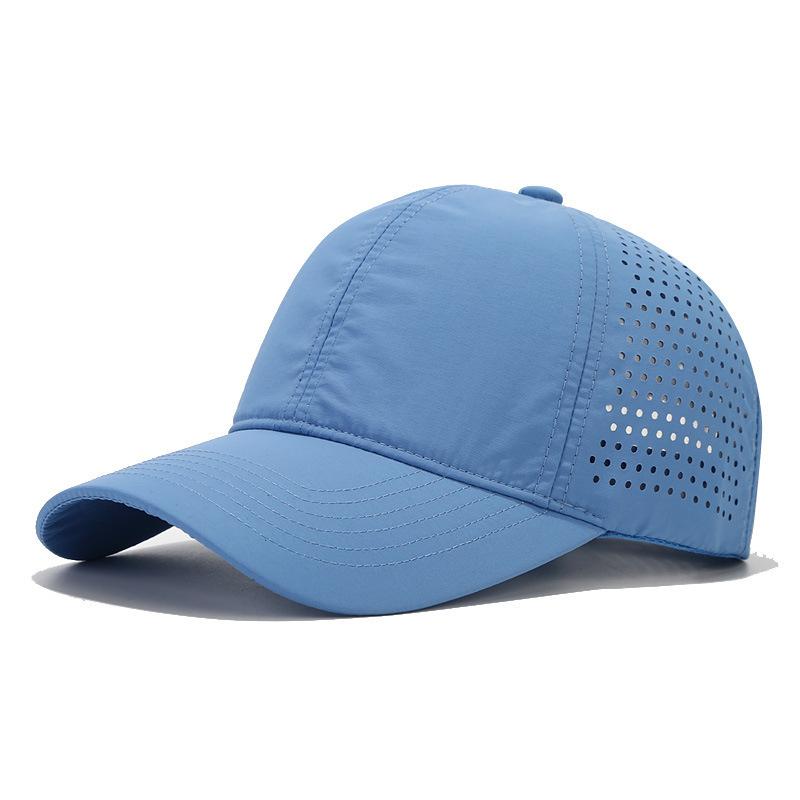 Cap Light Plate Large Brim Baseball Cap Fashion Quick-Drying Mesh Hat Outdoor Sunshade Sun Hat Print Embroidery