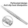 2 Stück Industrielle Pinzetten Elektronik Antistatisch Gebogene Gerade Spitze Präzision Edelstahl DIY Handwerkzeugsets Pinzetten Telefonreparatur
