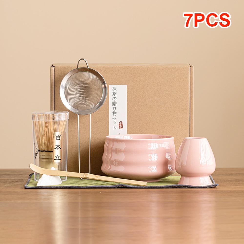 4/7PCS Reusable Japanese Matcha Tea Set Food Grade Matcha Stirring Brush Stirring Green Tea Whisk