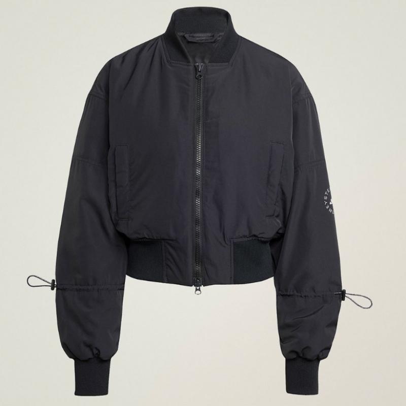 Adidas Stella Truenature Woven Bomber Crop Jacket   Black Jf6030