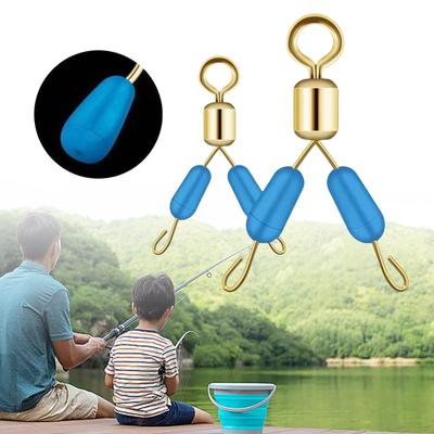 50Pcs Fishing Tackle Connector Anti Winding Fork Double Hooks Contactor Fishing Quick Hook Splitter Easy To Use
