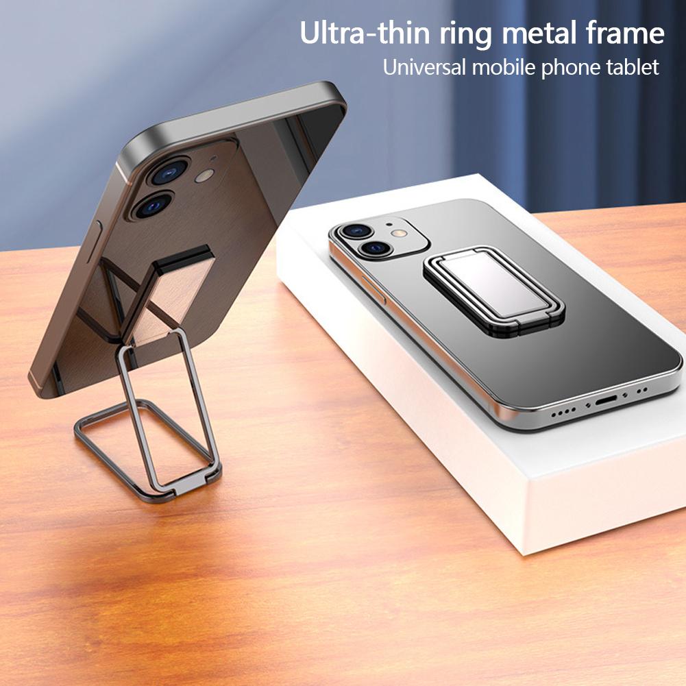 Metal Universal Finger Ring Phone Holder Stand Bracket Mini Phone Holder 360 Degree Rotating for Mobile Phone Pad Back Sticker