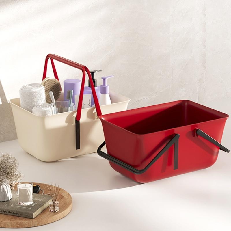 Atmungsaktiver Badezimmer-Aufbewahrungsorganizer mit Griff Tragbarer Duschkorb für Toilettenartikel und Badezimmer-Essentials