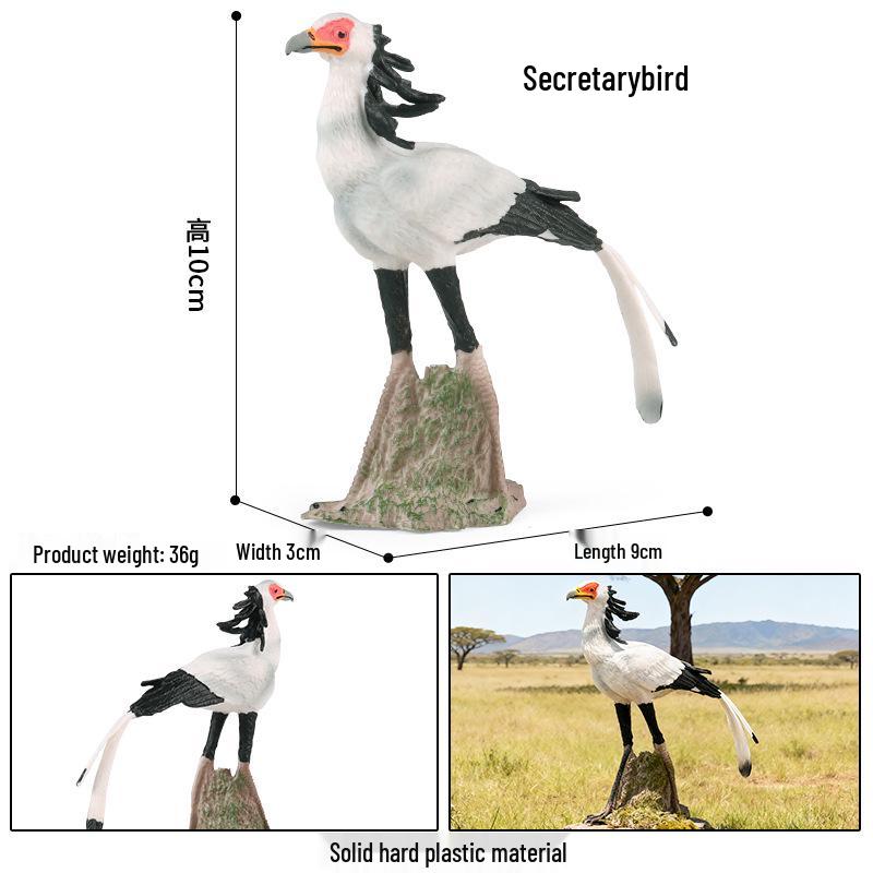 Children's Animal Simulation Toy Set: Eagle, Falcon, Secretary Bird, Owl Figurines